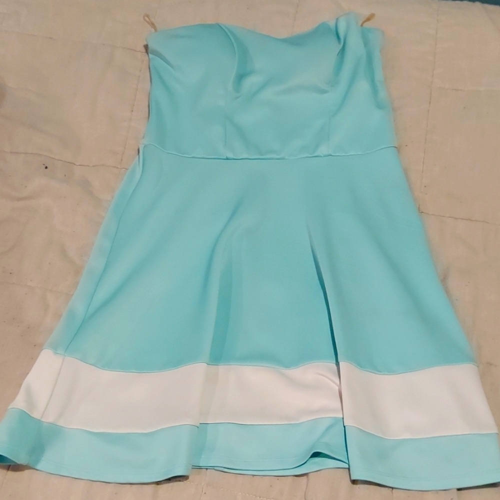 Strapless Dress Teal